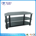 Convenience Concepts Design Schwarzer 3-Tier Wide TV Stand